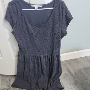 Dark Gray Lace Dress